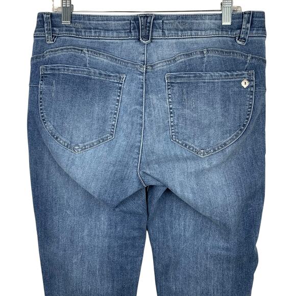 Democracy Ab Solution Ankle Skimmer Light Wash Skinny Jeans Blue Women's 12 - Picture 5 of 9